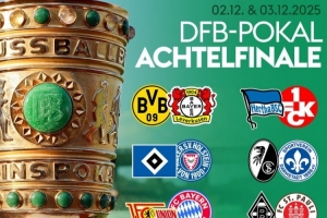 德國杯1/8決賽對陣：多特vs勒沃庫森，柏林聯(lián)合vs拜仁