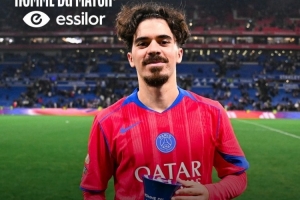 助攻雙響！維蒂尼亞當(dāng)選巴黎vs里昂全場最佳球員