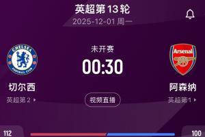 倫敦雙雄！12輪過(guò)后阿森納切爾西前2，下輪倫敦德比雙方直接對(duì)話