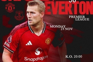 能否殺進前四？曼聯(lián)發(fā)布對陣埃弗頓海報：德里赫特單人出鏡