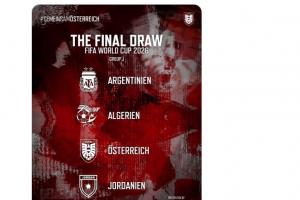 社媒遭刷屏！奧地利足協(xié)發(fā)布世界杯分組圖，用的阿根廷二星logo