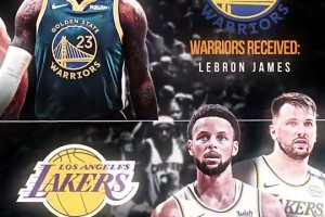 根本不敢想??！美媒模擬湖勇炸裂交易：詹姆斯&庫里互換東家